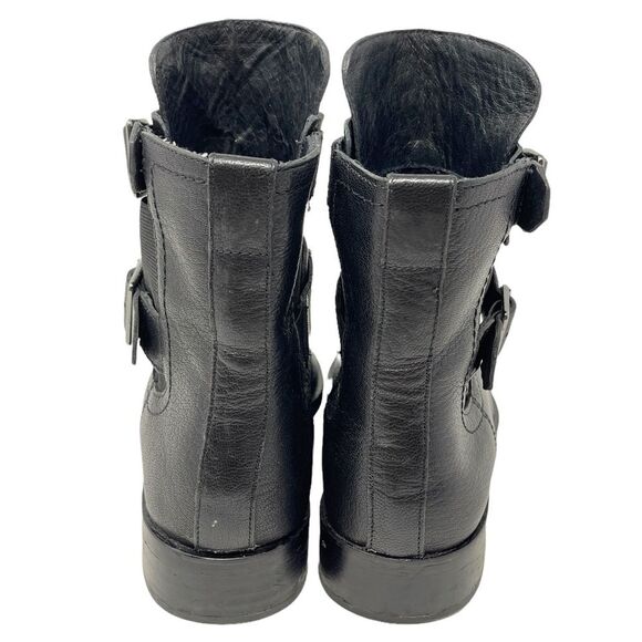 Pour La Victoire Vero Cuoio Black Italian Leather Ankle Biker Boots Sz 6.5 - Picture 7 of 9